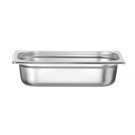 HENDI Gastronorm Container, Temperature Resistant from -40° to 300°C, Hot Air Oven, Fridge and Freezer, Chafing Dishes, Bain Marie, 1.8 L, GN 1/4, 265 x 162 x (H) 65 mm, Stainless Steel