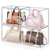 4 Packs Clear Handbag Storage Organizer for Closet, Acrylic Display