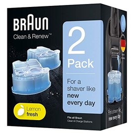 Braun Clean & Renew Ersatzkartuschen für elektrische Rasierer, 2er-Pack, kompatibel mit allen Braun SmartCare und Clean & Charge Reinigungsstationen