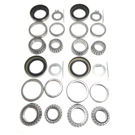 (Set of 4) WESTERNPRIME 3500 LB Trailer Tandem Axle Bearing Kits L68149 L44649 Grease Seal 10-19 I.D. 1.719'' for #84 Spindle