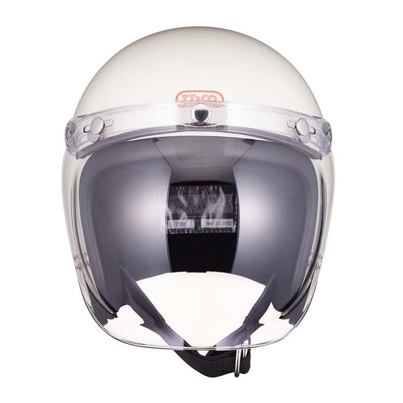TT&CO. Shield Bubble Shield Clear Jet Helmet, Full Face, Vintage,