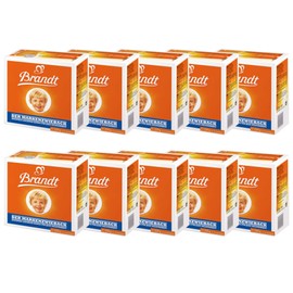 Brandt Zwieback Rusk | Sweetened Crispy Bread | Perfect for Teething Children | Enjoy With Sweet or Savory toppings | 8 oz each [Pack of 10]