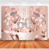 Sensfun Rose Gold Happy 60th Birthday Backdrop Decorations for Women