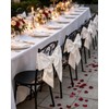 White Wreath Sash, 4Pcs Embroidery Blank Wreath Sashes for Front