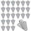 Palwin Pack of 24 Three-Hole Tarpaulin Hooks, Metal Tarpaulin Attachment,