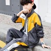 linboo Children's Boys Tracksuit Colour Block Jogging Suit Leisure Suit