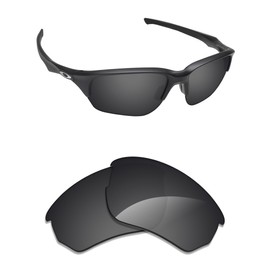 Alphax Stealth Black Polarized Replacement Lenses for Oakley Flak Beta OO9363 64mm Sunglasses