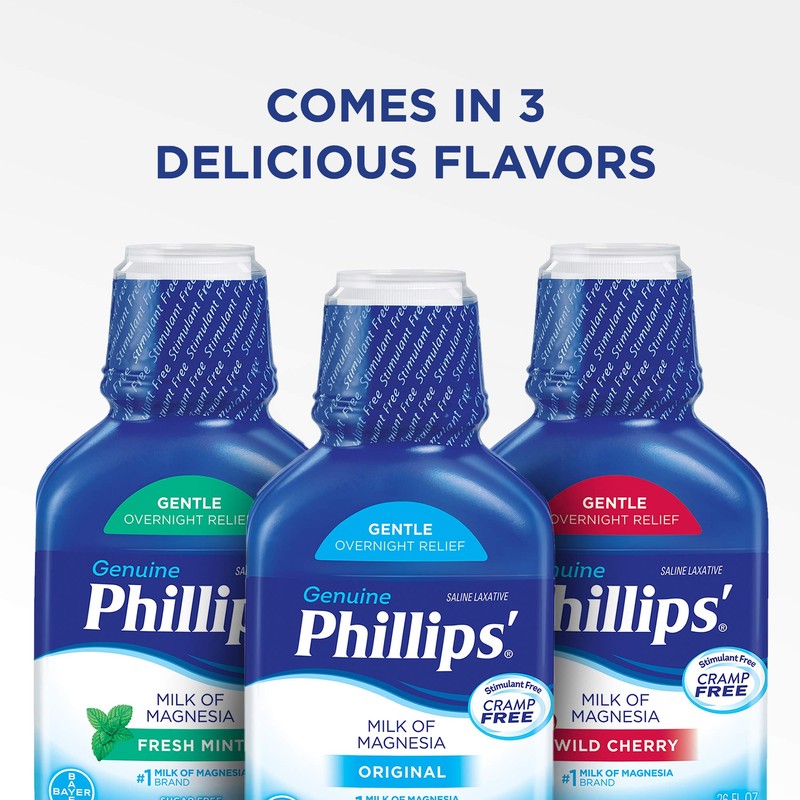 Phillips' Milk of Magnesia Laxative (Fresh Mint, 26-Fluid-Ounce Bottle)