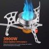 WADEO 3900W Windproof Camping Stove with Piezo Ignition & Two