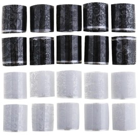 20 Rolls Nail Foil Transfer Stickers Lace Foils Black White Flower Foils Retro Holographic Nail Art Supplies for Women Nail Decorations DIY Arts Manicure