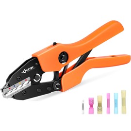 KF CPTEC Professional Heavy-Duty Ratcheting Crimping Tool – Adjustable for Heat Shrink Connectors AWG 22‑8 (0.5‑8 mm²) | Electrical, Automotive & DIY Projects