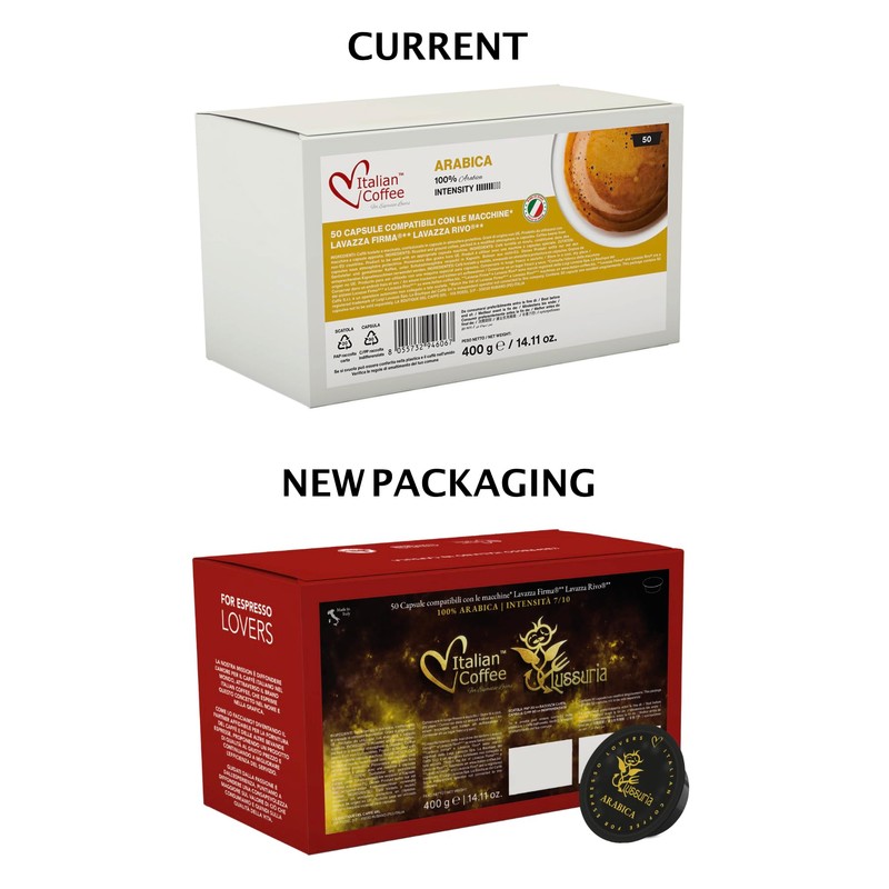 Italian Coffee capsules compatible with RIVO machines (Arabica, 200)