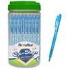 FLEXOFFICE Ballpoint Pens, Blue Ink, 0.5mm Fine Point, 50 Count