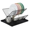 RV Foldable Dish Drying Rack, 2-Tier with Drip Tray, Stainless