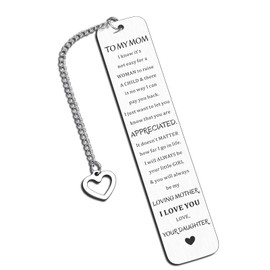 Bookmark Gifts for Mom, Mom Birthday Gifts from Daughter, Valentine's Day Mothers Day Gifts for Mother Mommy, Mothers Birthday Gift Ideas, Christmas Gifts for Mom