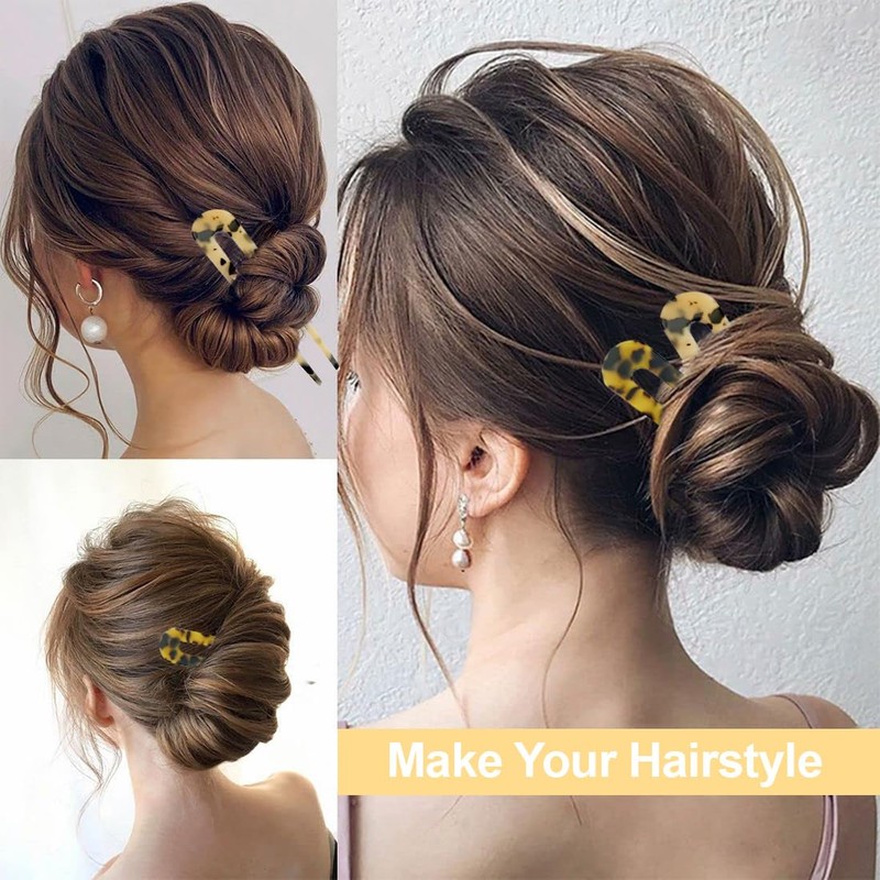 Pack of 3 Large U-shaped Hair Pins, French Style, French