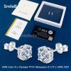 Pendientes De Moissanita 925 Plata Aretes Caja Regalo Mujer