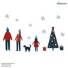 Scandi Family Winter Scene Window Stickers (2 Sheets) | Christmas