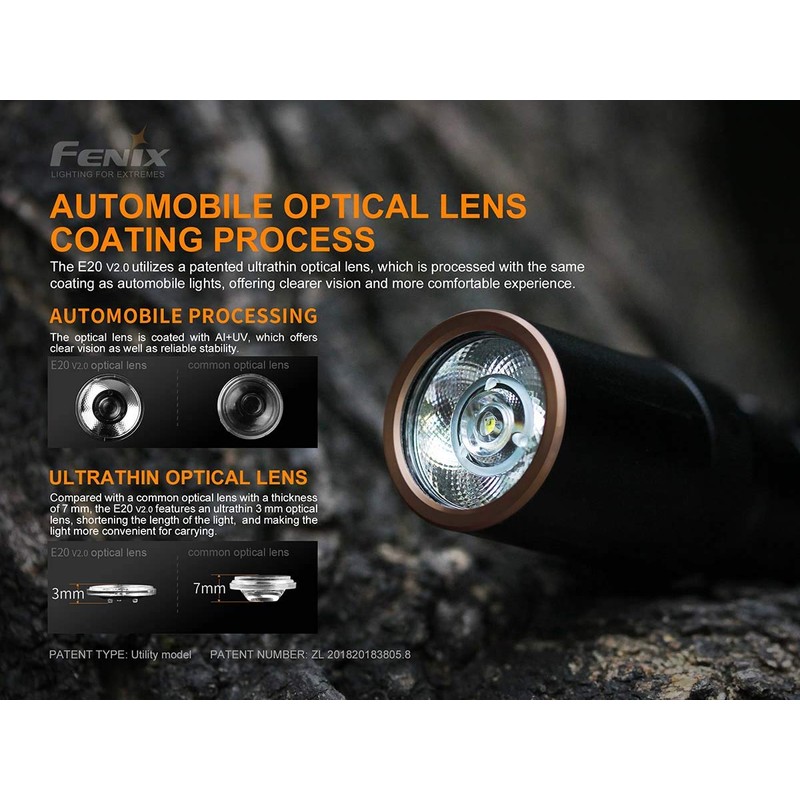 Fenix E20 V2.0 350 Lumens Flashlight with 4 Extra AA