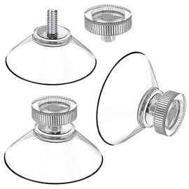 ZUZGO Suction Cup 25 Suction Cups Diameter 40 mm M4 Thread Transparent Suction Cups with Knurled Nut