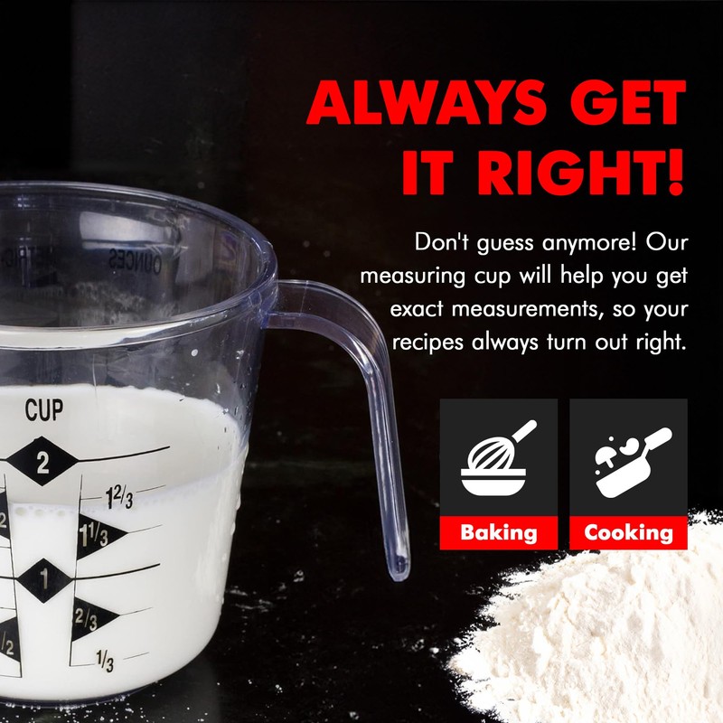 Chef Craft Select Plastic Measuring Cup, 2 Cup, Clear