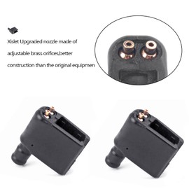 Xislet Upgraded 2 Pack Aimable Brass Windshield Washer Wiper Arm Nozzles Compatible with Mercedes and Dodge Sprinter Van RV Truck Wiper Sprayer Replace 47191/68017440AA