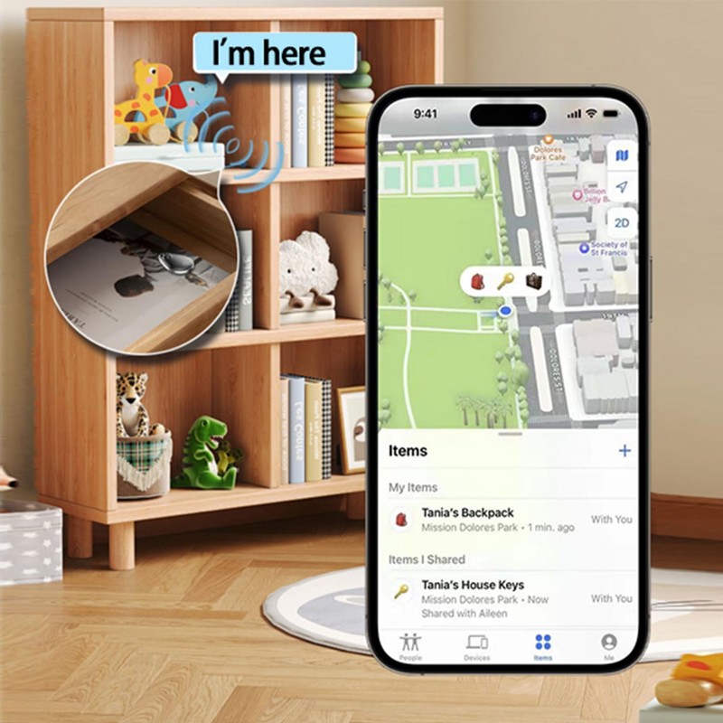 Hidden GPS Tracker 2pack, Works with Apple Find My (iOS