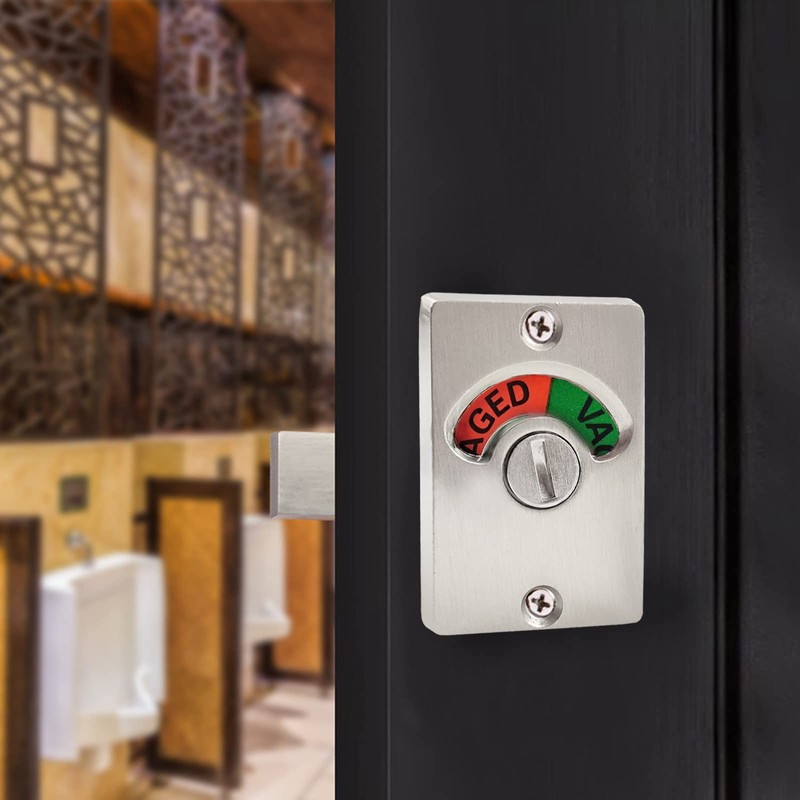Zinc Alloy Vacant/Occupied Bathroom Lock - Privacy Indicator Bolt for
