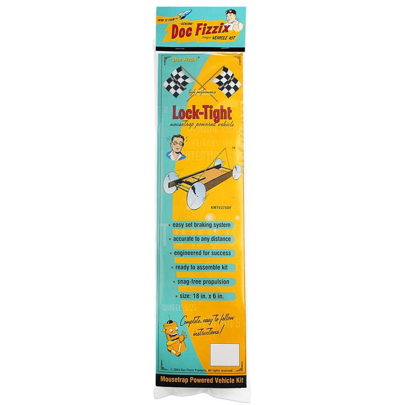 Doc Fizzix Lock-Tight Mousetrap Car Kit: with high-tech Braking System