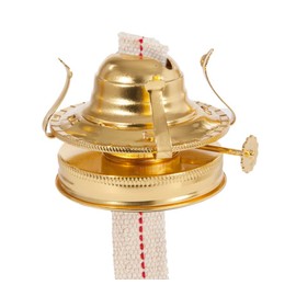 B&P Lamp® #2 Kerosene Lamp Burner for Mason Jars and Fruit Jars to DIY Oil Lamp (Golden Brass)