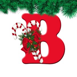 Alphabet Christmas Ornaments, Acrylic Alphabet Holiday Pendant, Holiday Home Decorations, Christmas Tree Dangling Ornaments for Bedroom, Living Room, Kitchen