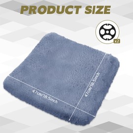 wuyaoyao Sheepskin Car Seat Cushion, Soft Comfort Fur Wool Car Seat Covers, Winter Warm Auto Front Seat Cushion Pad, Fuzzy Seat Bottom Protector Universal for Vehicle Office Chair (Gray)