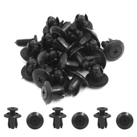 uxcell 20 Pcs Black Plastic Rivet Fastener Auto Car Parts Panel Trim Clips 9mm Hole