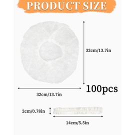 JEXOWIQ Shower Caps, Pack of 100 Disposable Shower Caps, Plastic Shower Cap, Hair Protection Hair Cap for Salon, Spa, Travel, Hotel, Shower, Braids, Transparent, Multipurpose