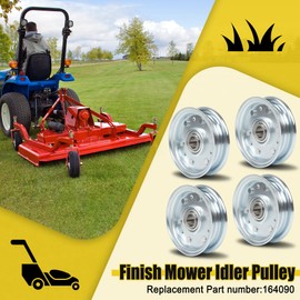 4 Pack 164090 Mower Idler Pulley Replacement for King Kutter – Fit for RFM Series 4'/5'/6' Belt Mowers – Durable, Smooth-Running Pulley