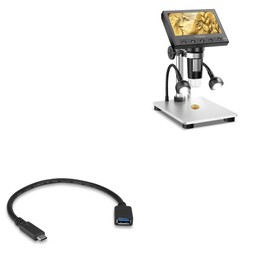 BoxWave Cable Compatible with Elikliv EDM4 Coin Microscope (4.3 in) - USB Expansion Adapter, Add USB Connected Hardware to Your Phone