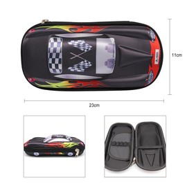 Doyomtoy Racing Car Pencil Case, Pencil Case for Boys Racing Car Stationery Pouch Pens Case Pencil Case for School Teenagers for School and Office Supplies (Black), black, pencil case