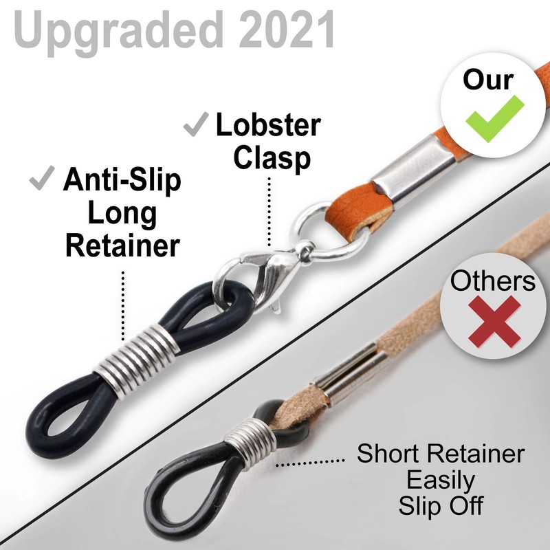 SIGONNA Eyeglasses Holder Strap Cord - PREMIUM ECO LEATHER Eyeglasses