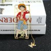 One Pieces Anime Luffy Shanks Uta Book Mark - Brass