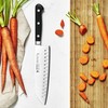 HENCKELS Classic Precision Razor-Sharp Hollow Edge Santoku Knife 7 Inch,
