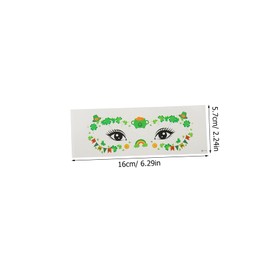SAFIGLE St Patricks Day Face Stickers 12 Sheets Temporary for Fun Party Makeup Shamrock Design for Boys and Girls and Adults for Irish Festival and Celebrations