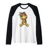 Cute Creepy Voodoo Doll Button Eye Stitch Plush Graphic Raglan