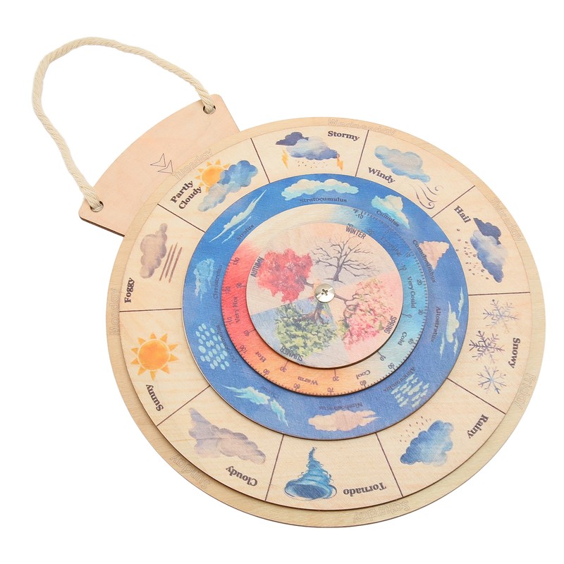 Kids Cognitive Calendar Clock Weather Cloud Seasons Temperature Early Learning