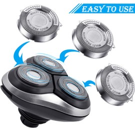 SH50/52 Shaver Replacement Heads Compatible with Norelco Series 5000 (S5xxx), AquaTouch (S5xxx), AquaTouch (AT8xx, AT7xx) and PowerTouch (PT8xx, PT7xx), 9 Blades (Pack of 3)