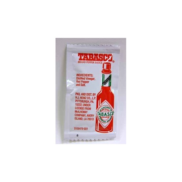 Tabasco Brand Pepper Sauce (Packet) [200 Pieces] Product Description: Tabasco Brand Pepper Sauce (Packet) 3 Gram Packet.