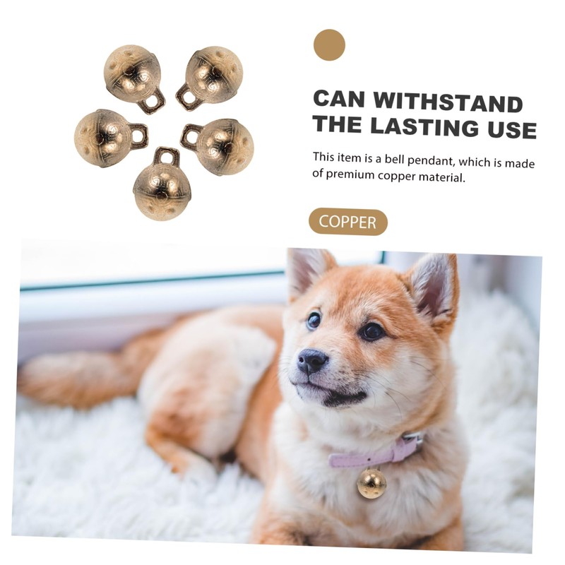 jojofuny 5pcs DIY Pet Bell Decor Brass Bells Ornaments for