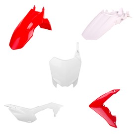 Polisport Full Plastic Kit for Honda CRF110 (2013-2018) OEM Quality Restyling Kit with Superior Fit, Flexibility, and Durability (Red/White)
