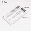 HARFINGTON 5pcs High Precision SEC Size Estimation Chart 8x5.5cm 0.2mm