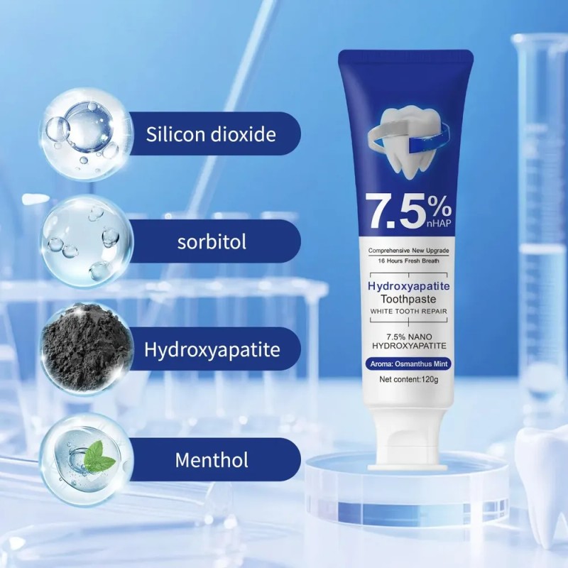 Pasta De Dientes Hidroxiapatita,dentifrice Limpieza Profunda
