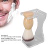 3 PCS Men Shaving Brush Set Acrylic Brush Holder Bubble